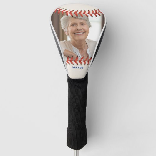 Baseball Softball Foto Name Golf Headcover (Vorderseite)