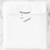 Baseball- / Softball-Geschenketiketten Runder Aufkleber (Tasche)