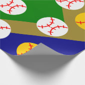 Baseball/Softball Geschenkpapier (Ecke)