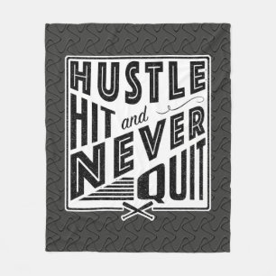 Baseball Softball Hustle Hit nie aufhören Throw Fleecedecke