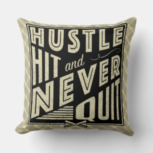 Baseball Softball Hustle, Hit & Nie kündigen Kisse Kissen