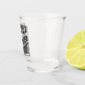 Baseball Softball Hustle Hit & Nie kündigen Schnapsglas (Rechts)
