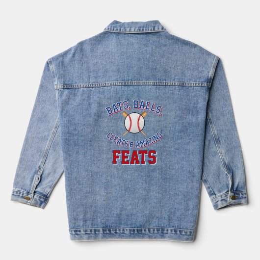 Baseball/Softball Jeansjacke (Rückseite)