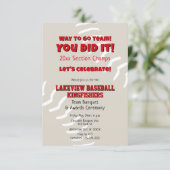 Baseball-Softball-Kinder-Meisterschaftsbankett Einladung (Stehend Vorderseite)