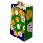 Baseball/Softball Kleine Geschenktüte (Rückseite Schrägansicht)