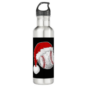 Baseball, Softball-Liebhaber - Xmas Weihnachtsmann Edelstahlflasche