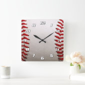 Baseball Softball mit Zahlen Quadratische Wanduhr (Zuhause)