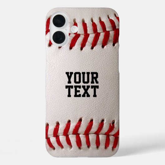 Baseball Softball Nähen Benutzerdefinierter Text Case-Mate iPhone Hülle (Rückseite)