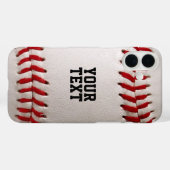 Baseball Softball Nähen Benutzerdefinierter Text Case-Mate iPhone Hülle (Rückseite (Horizontal))