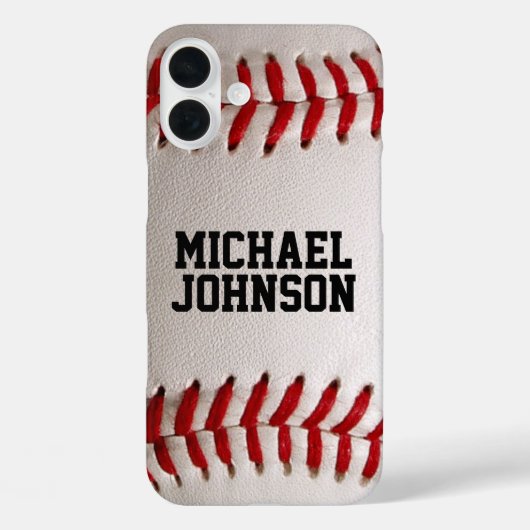 Baseball Softball Nähen Benutzerdefinierter Text Case-Mate iPhone Hülle (Rückseite)