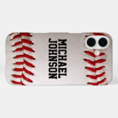 Baseball Softball Nähen Benutzerdefinierter Text Case-Mate iPhone Hülle (Rückseite (Horizontal))