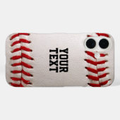 Baseball Softball Nähen Benutzerdefinierter Text Case-Mate iPhone Hülle (Rückseite (Horizontal))