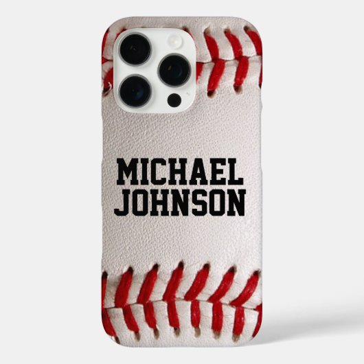 Baseball Softball Nähen Benutzerdefinierter Text Case-Mate iPhone Hülle (Rückseite)