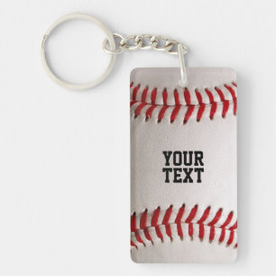 Baseball Softball Nähen Benutzerdefinierter Text Schlüsselanhänger