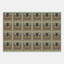 Baseball Softball Name Age Number Birthday Geschenkpapier Set