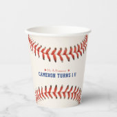 Baseball Softball Party 1. Geburtstag Pappbecher (Vorderseite)