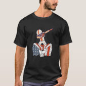 Baseball Softball Player with American Flag Premiu T-Shirt (Vorderseite)