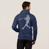 Baseball Softball Player Word Art Words Hoodie (Schwarz voll)