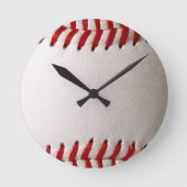 Baseball Softball Runde Wanduhr (Vorderseite)