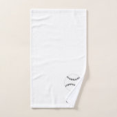 Baseball/Softball-Script-Girl-Monogram-Name Badhandtuch Set (Handtuch)
