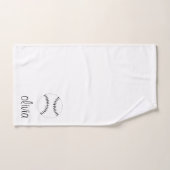 Baseball/Softball-Script-Girl-Monogram-Name Badhandtuch Set (Handtuch)