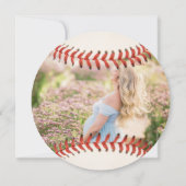 Baseball Softball Sport Foto Kinderdusche Einladung (Rückseite)