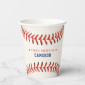 Baseball Softball Sport Happy Geburtstag Party Pappbecher (Rückseite)