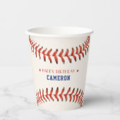 Baseball Softball Sport Happy Geburtstag Party Pappbecher (Vorderseite)