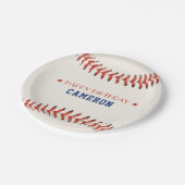 Baseball Softball Sport Happy Geburtstag Party Pappteller (Schrägansicht)