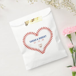 Baseball Softball Sport Heart Stitches Wedding Geschenktütchen
