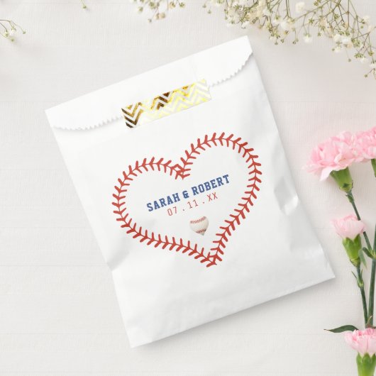 Baseball Softball Sport Heart Stitches Wedding Geschenktütchen (Versiegelt)