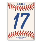 Baseball Softball Sport Hochzeit Empfang Tischnummer (Vorderseite)
