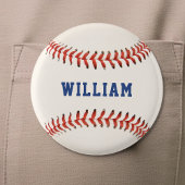 Baseball Softball Sport Name Button