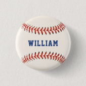 Baseball Softball Sport Name Button (Vorderseite)