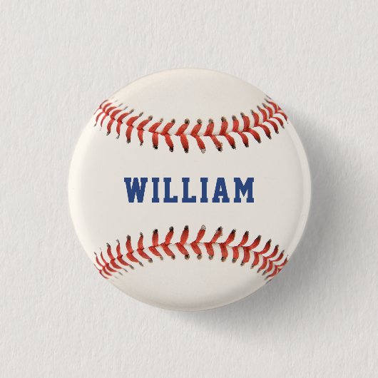 Baseball Softball Sport Name Button (Vorderseite)