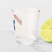 Baseball Softball Sport Name Monogram Schnapsglas (Rechts)