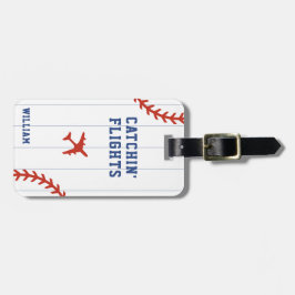 Baseball Softball Sport Pinstrip Flugzeug Flug Gepäckanhänger