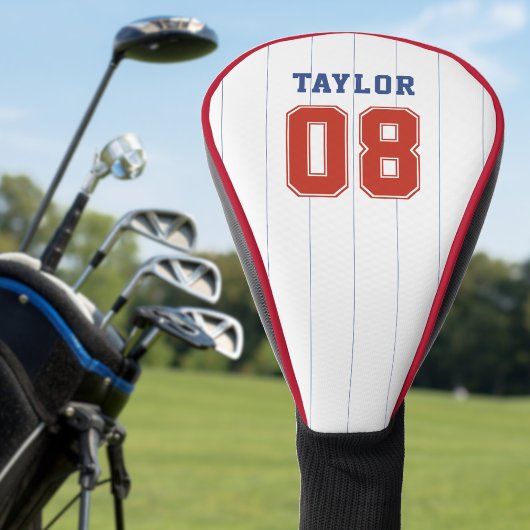 Baseball Softball Sport Pinstripe Golf Headcover