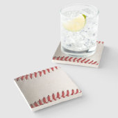 Baseball Softball Steinuntersetzer (Seitenansicht)