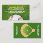Baseball-Softball-Trainer Visitenkarte (Vorne/Hinten)