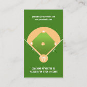 Baseball-Softball-Trainer Visitenkarte (Rückseite)