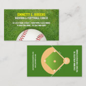 Baseball-Softball-Trainer Visitenkarte (Vorne/Hinten)