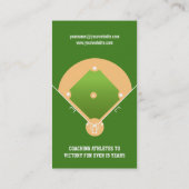 Baseball-Softball-Trainer Visitenkarte (Rückseite)