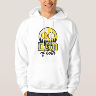 Baseball Softball Vater von Beiden Vintage Vektor  Hoodie
