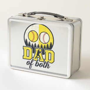 Baseball Softball Vater von Beiden Vintage Vektor  Metall Brotdose