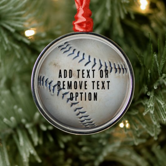 Baseball Softball Weihnachten Ornament Aus Metall (Baum)