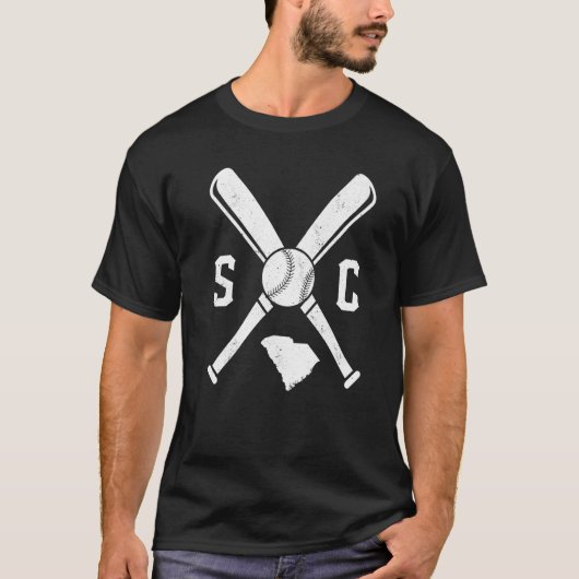 Baseball Softball Werfer Catcher USA State Map S. T-Shirt (Vorderseite)