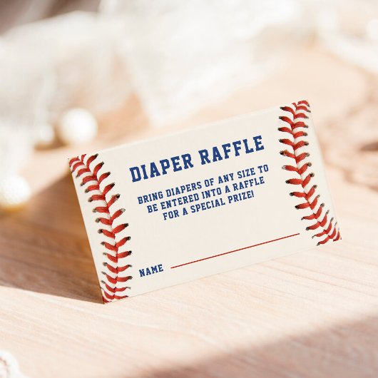 Baseball Softball-Windeln Raffle Baby-Dusche Begleitkarte