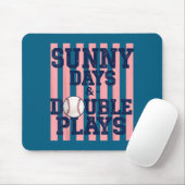 Baseball Sonnige Tage Doppelschläge Mädchen Spielt Mousepad (Mit Mouse)