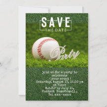 Baseball-Sparen Sie das Datum für die Party